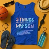 5 Things You Should Know About My Son Gift Proud Autism Parent Gift Tank Top thumb 4