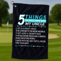 5 Things You Should Know About My Uncle Funny Golf Towel thumb 1
