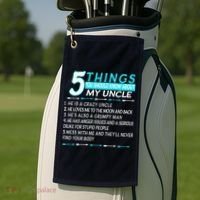 5 Things You Should Know About My Uncle Funny Golf Towel thumb 2