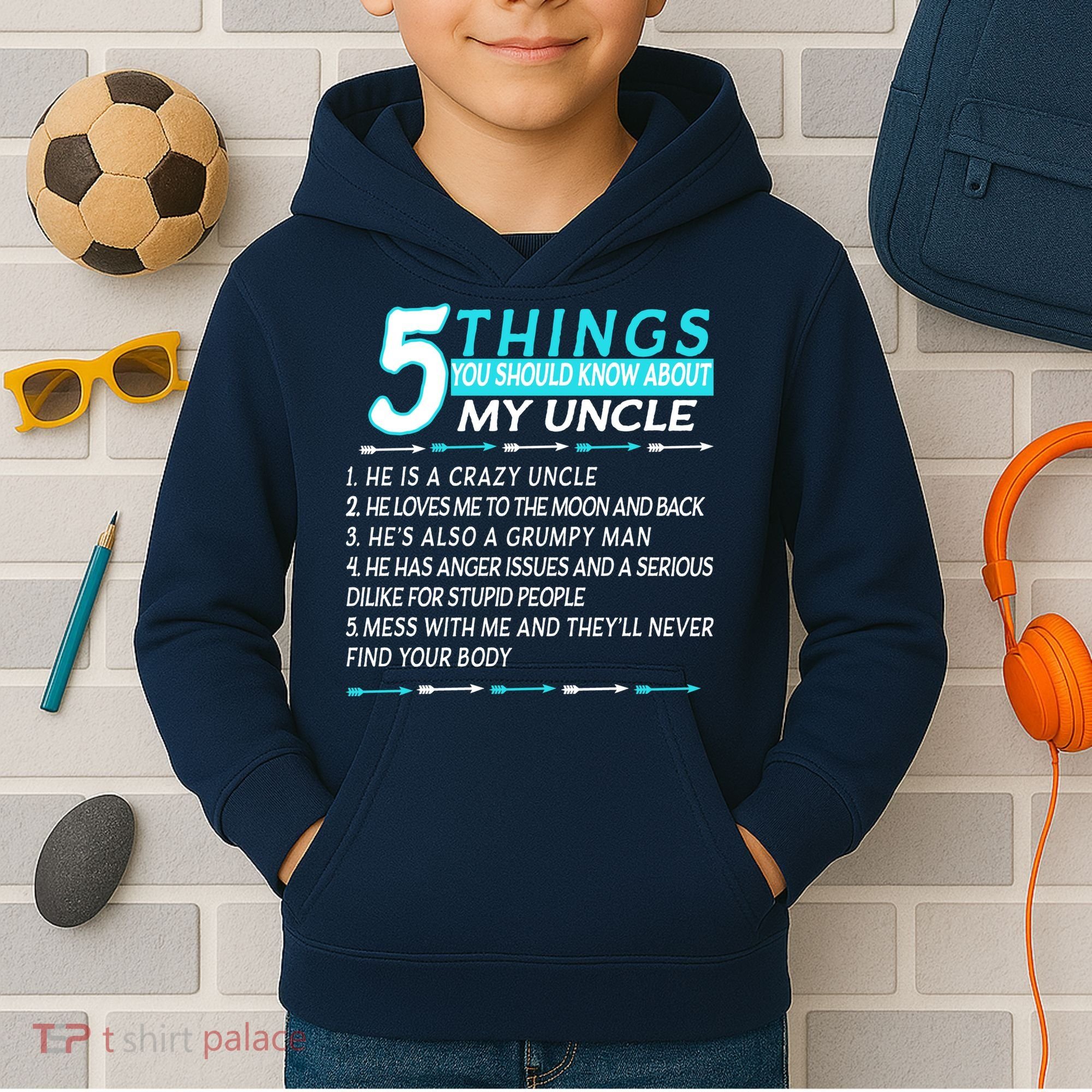 5 Things You Should Know About My Uncle Funny Kids Hoodie