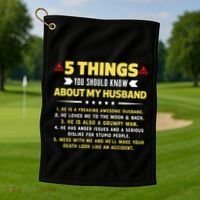 5 Things You Should Know About My Funny Husband Gift Meaningful Gift Golf Towel thumb 1