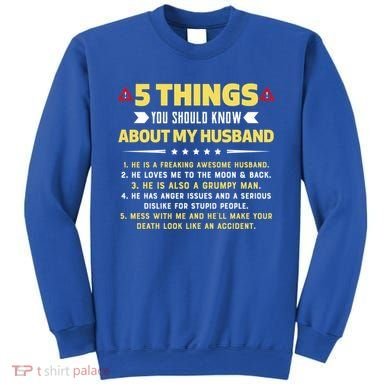 5 Things You Should Know About My Funny Husband Gift Meaningful Gift Sweatshirt