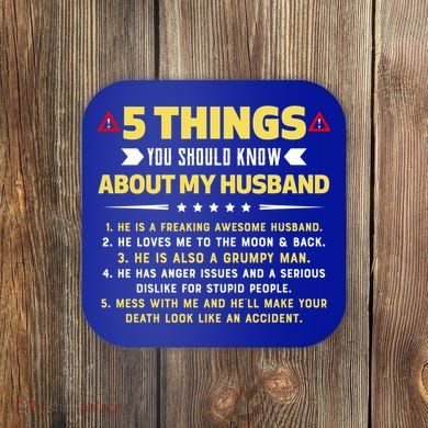 5 Things You Should Know About My Funny Husband Gift Meaningful Gift Coaster