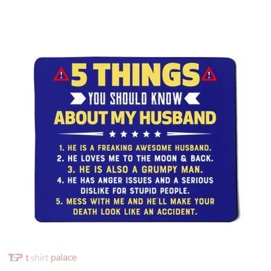 5 Things You Should Know About My Funny Husband Gift Meaningful Gift Mousepad