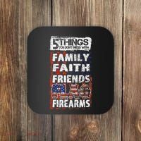5 Things You Dont Mess With For Proud Patriotic American Coaster thumb 0