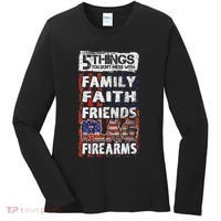5 Things You Dont Mess With For Proud Patriotic American Women's Long Sleeve Shirt thumb 0