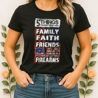 5 Things You Dont Mess With For Proud Patriotic American Women's T-Shirt thumb 2