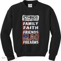 5 Things You Dont Mess With For Proud Patriotic American Kids Sweatshirt thumb 0