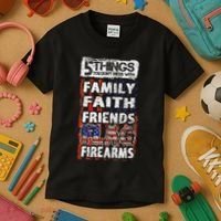 5 Things You Dont Mess With For Proud Patriotic American Kids T-Shirt thumb 3