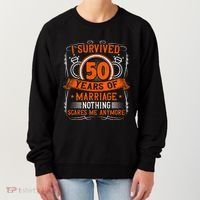 50th Wedding Anniversary 50 Years Married Husband & Wife Women's Sweatshirt thumb 0