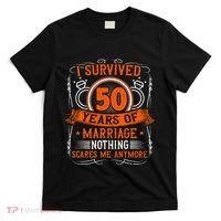50th Wedding Anniversary 50 Years Married Husband & Wife T-Shirt thumb 0