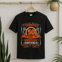 50th Wedding Anniversary 50 Years Married Husband & Wife T-Shirt thumb 2