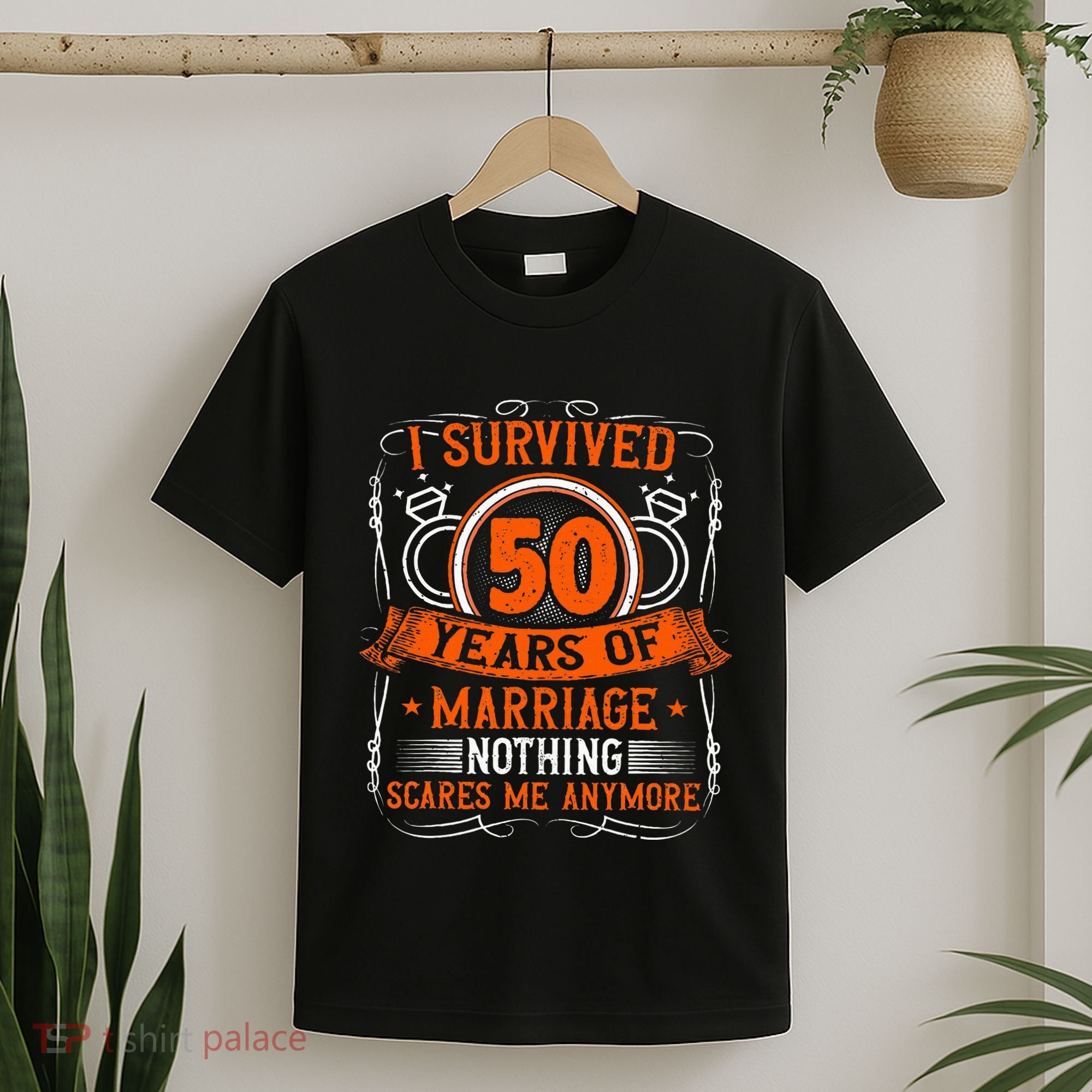 50th Wedding Anniversary 50 Years Married Husband & Wife T-Shirt
