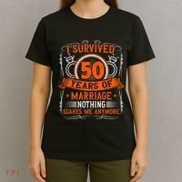 50th Wedding Anniversary 50 Years Married Husband & Wife T-Shirt thumb 4