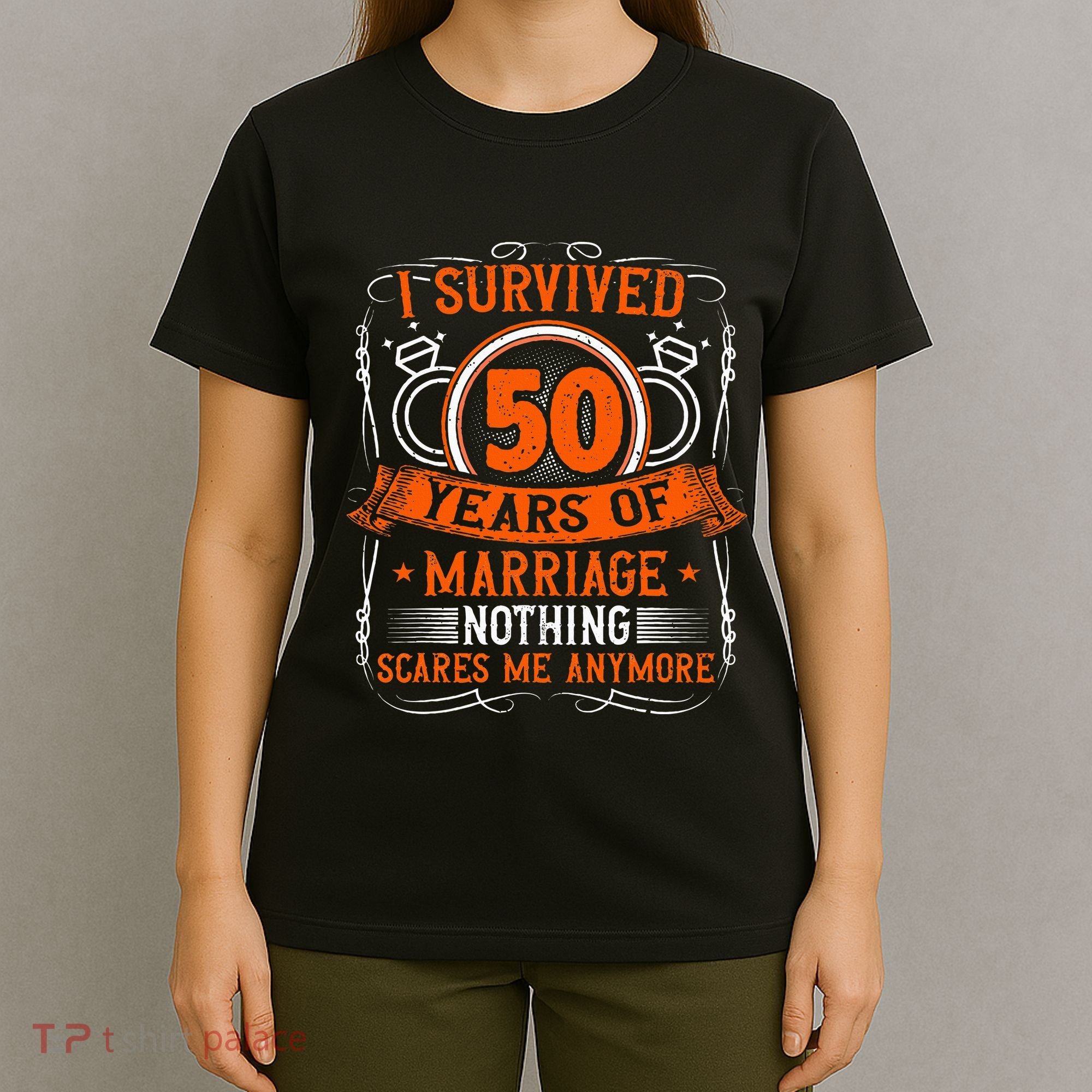 50th Wedding Anniversary 50 Years Married Husband & Wife T-Shirt