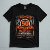 50th Wedding Anniversary 50 Years Married Husband & Wife T-Shirt thumb 5