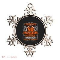 50th Wedding Anniversary 50 Years Married Husband & Wife Ornament thumb 0