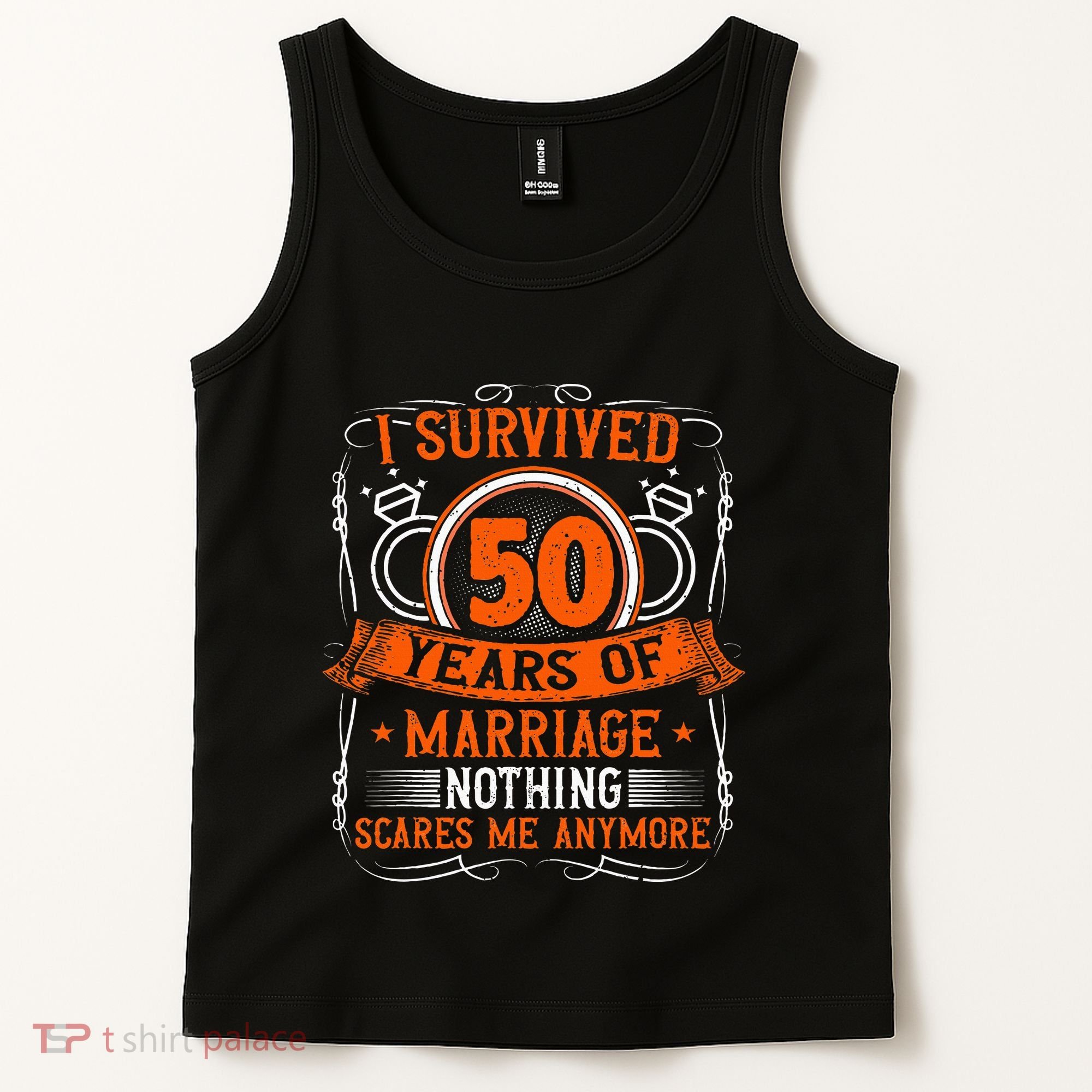 50th Wedding Anniversary 50 Years Married Husband & Wife Tank Top
