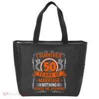 50th Wedding Anniversary 50 Years Married Husband & Wife Tote Bag thumb 0