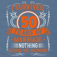 50th Wedding Anniversary 50 Years Married Husband & Wife Comfort Colors Garment-Dyed Hooded Sweatshirt thumb 2
