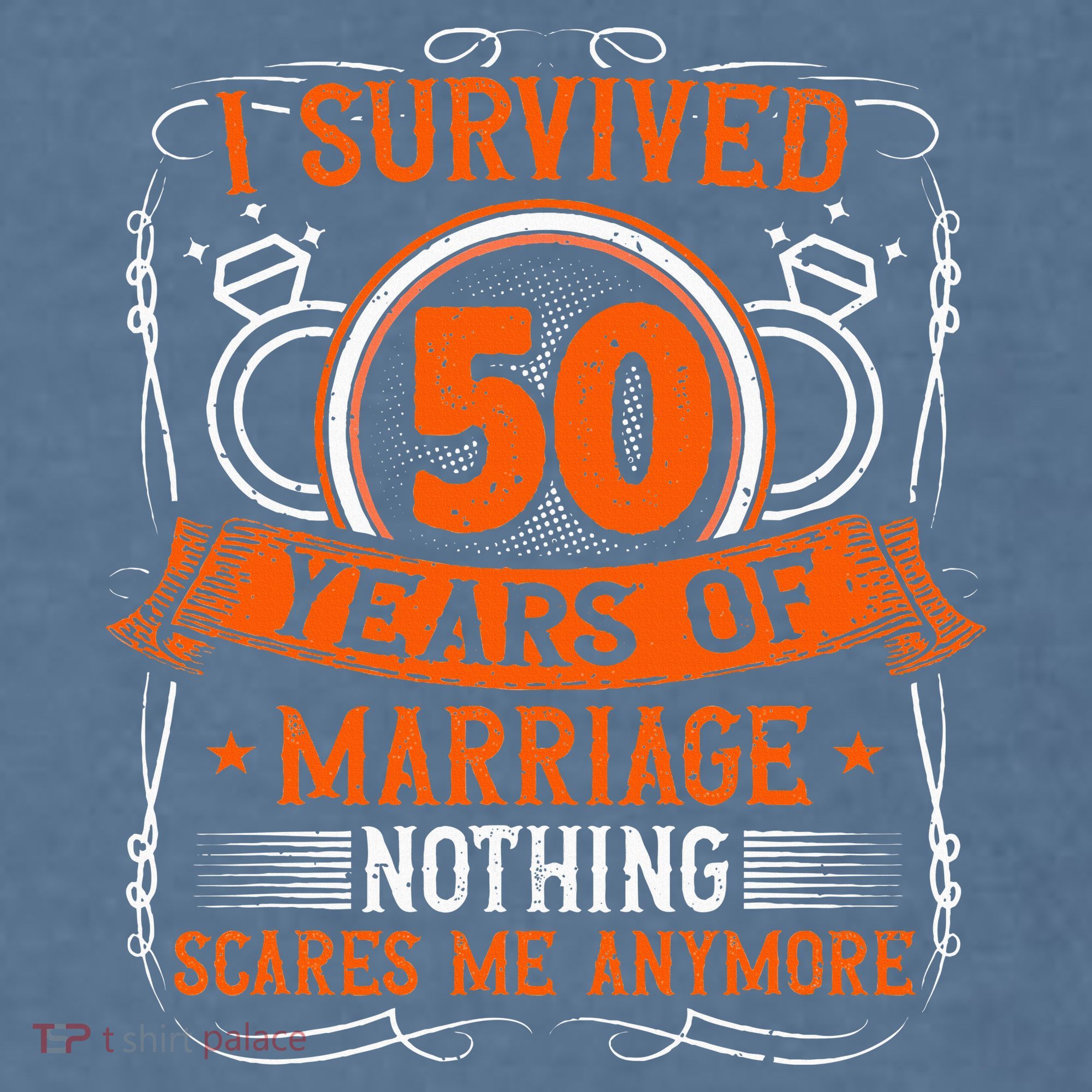 50th Wedding Anniversary 50 Years Married Husband & Wife Comfort Colors Garment-Dyed Hooded Sweatshirt