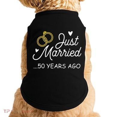 50th Wedding Anniversary Just Married 50 Years Ago Doggie Tank