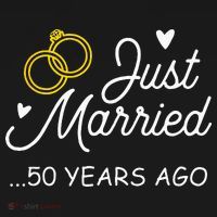 50th Wedding Anniversary Just Married 50 Years Ago Sweatshirt thumb 3