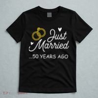 50th Wedding Anniversary Just Married 50 Years Ago T-Shirt thumb 5