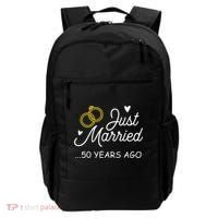 50th Wedding Anniversary Just Married 50 Years Ago Backpack thumb 0