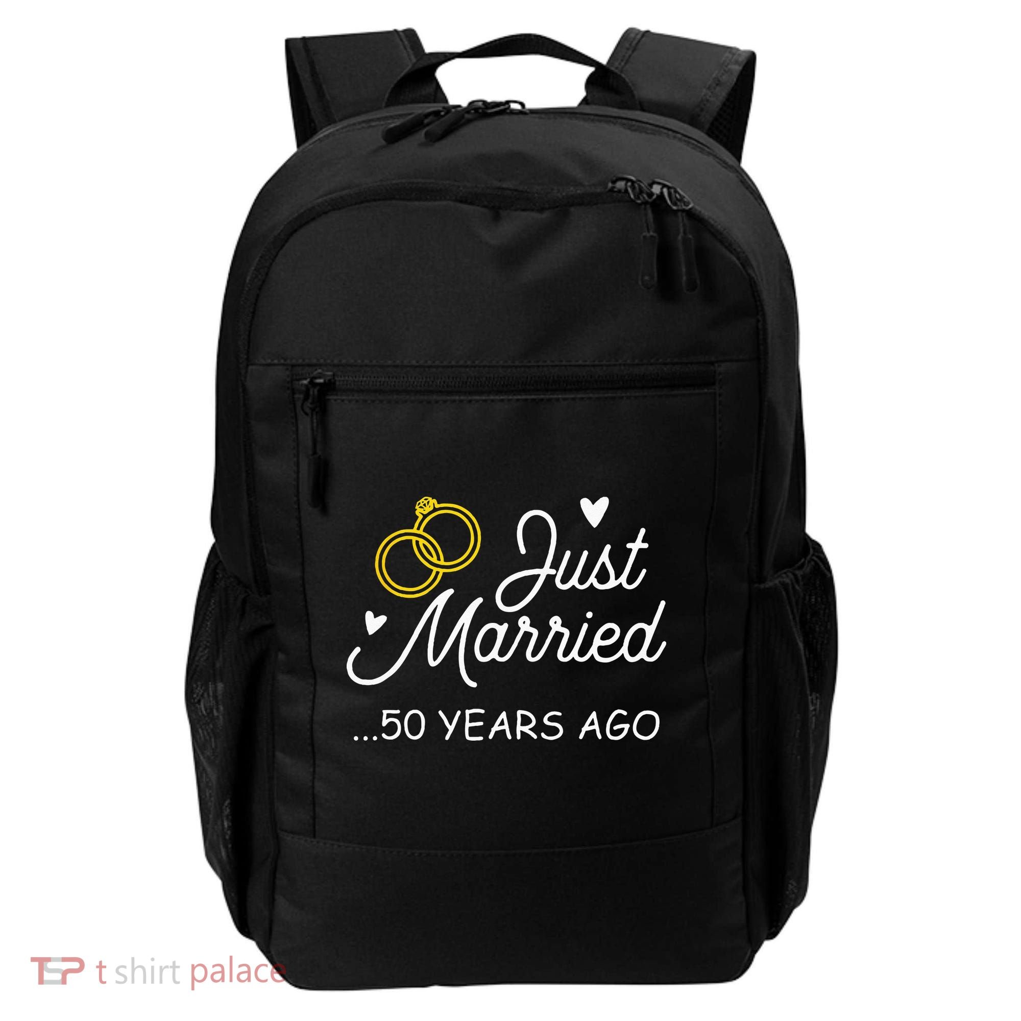 50th Wedding Anniversary Just Married 50 Years Ago Backpack