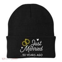 50th Wedding Anniversary Just Married 50 Years Ago Beanie thumb 0