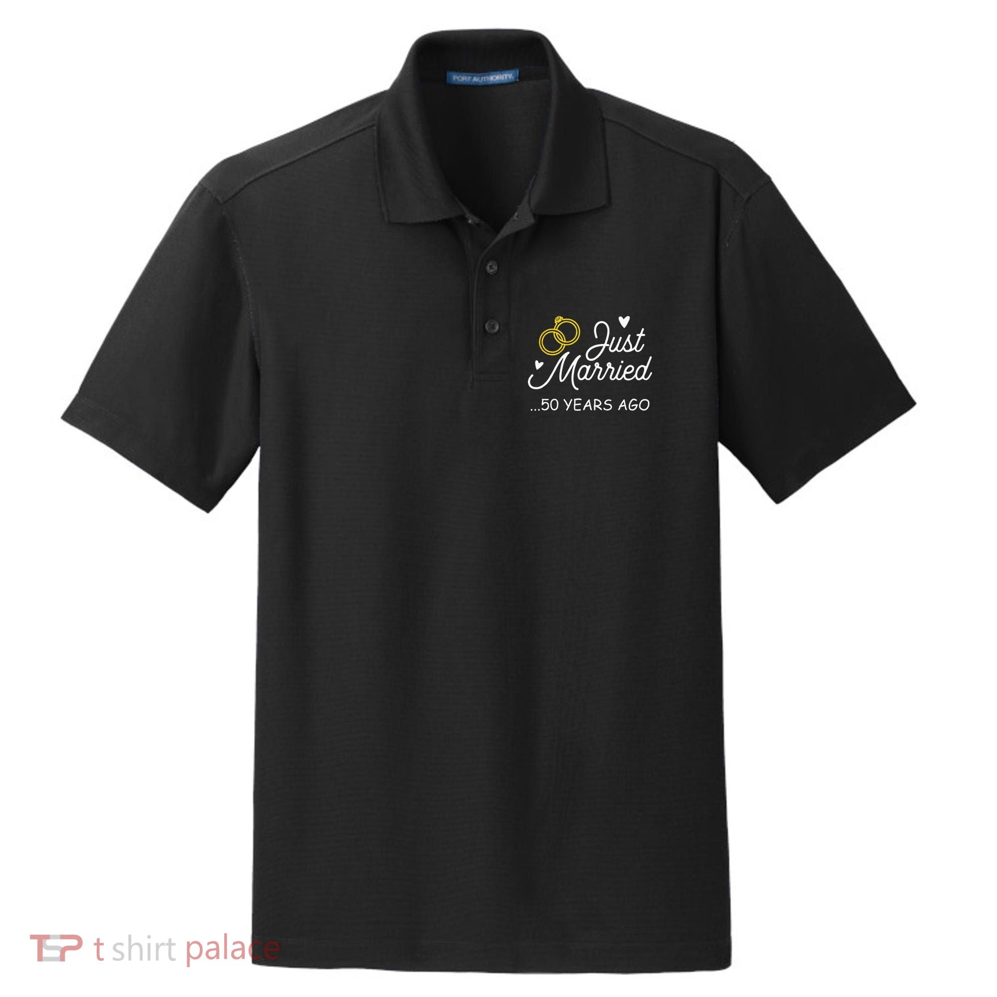 50th Wedding Anniversary Just Married 50 Years Ago Dry Zone Grid Polo