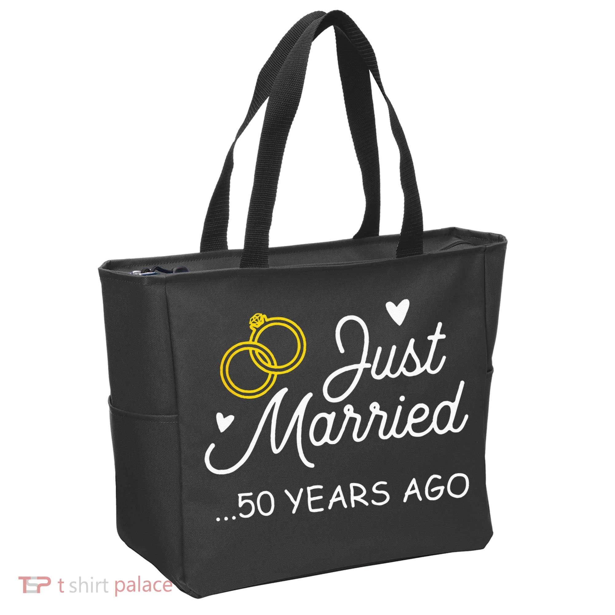 50th Wedding Anniversary Just Married 50 Years Ago Tote Bag