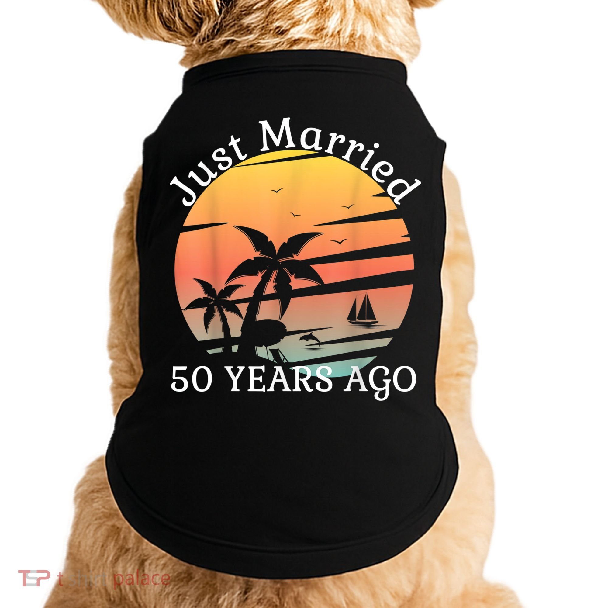 50th Wedding Anniversary Cruise Just Married 50 Years Doggie Tank