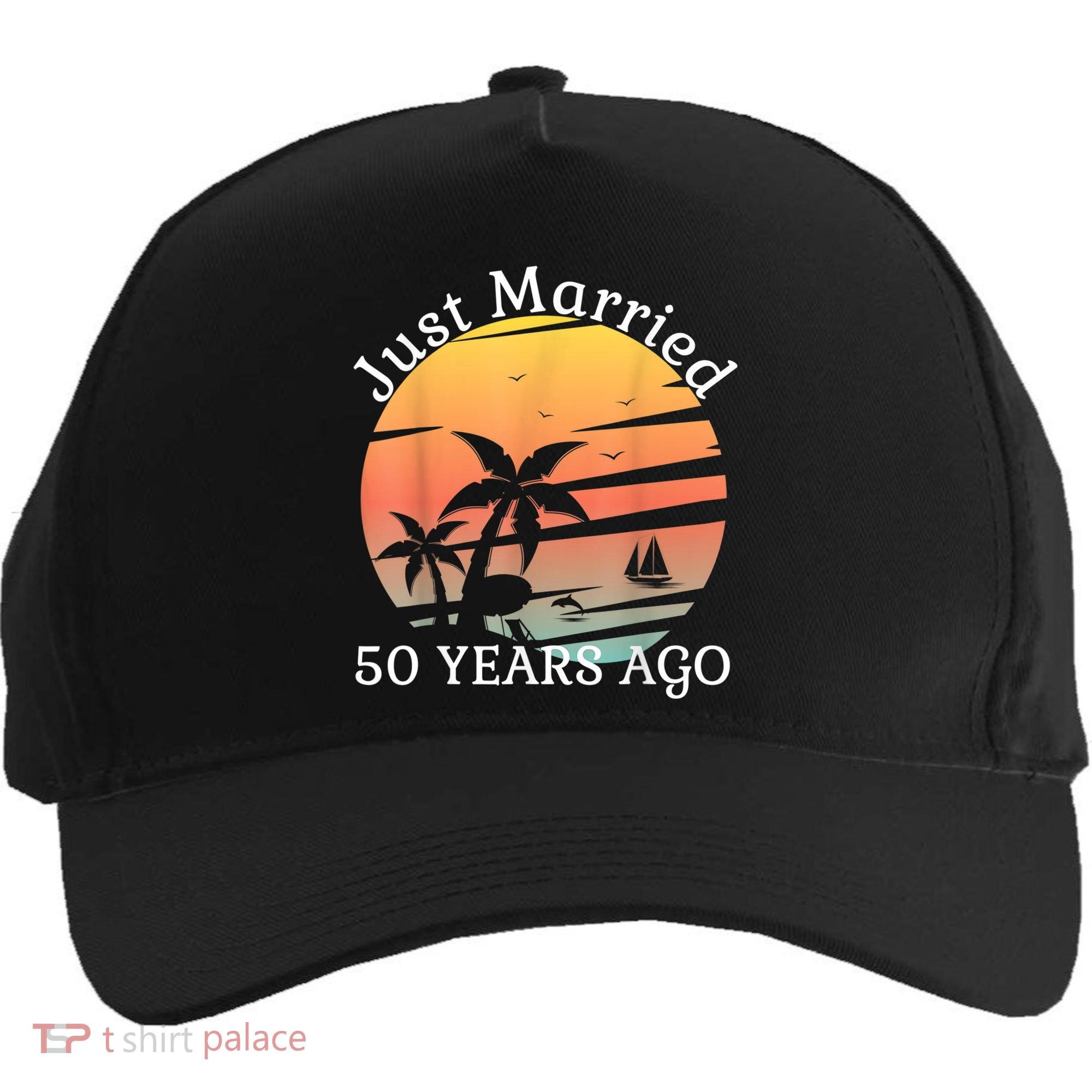 50th Wedding Anniversary Cruise Just Married 50 Years Five-Panel Snapback Cap