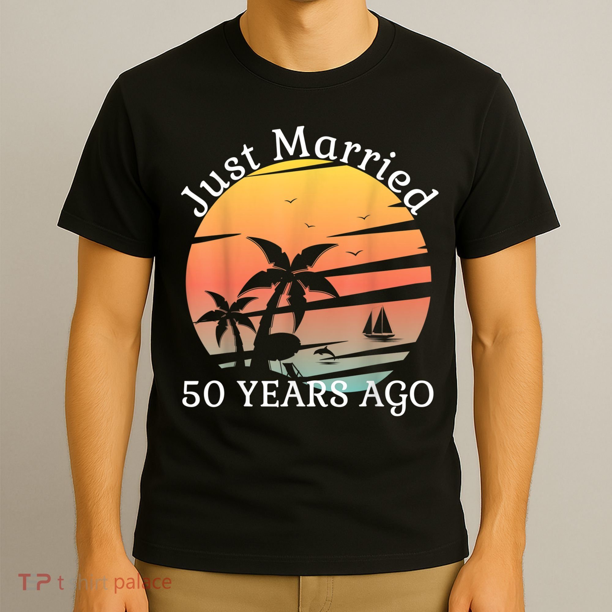 50th Wedding Anniversary Cruise Just Married 50 Years T-Shirt