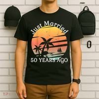 50th Wedding Anniversary Cruise Just Married 50 Years T-Shirt thumb 6