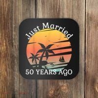 50th Wedding Anniversary Cruise Just Married 50 Years Coaster thumb 0