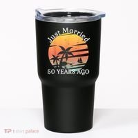 50th Wedding Anniversary Cruise Just Married 50 Years Tumbler thumb 0