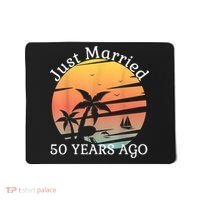50th Wedding Anniversary Cruise Just Married 50 Years Mousepad thumb 0