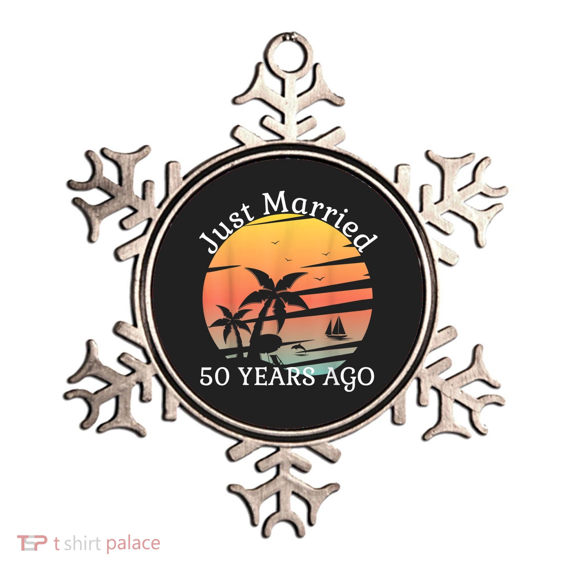 50th Wedding Anniversary Cruise Just Married 50 Years Ornament