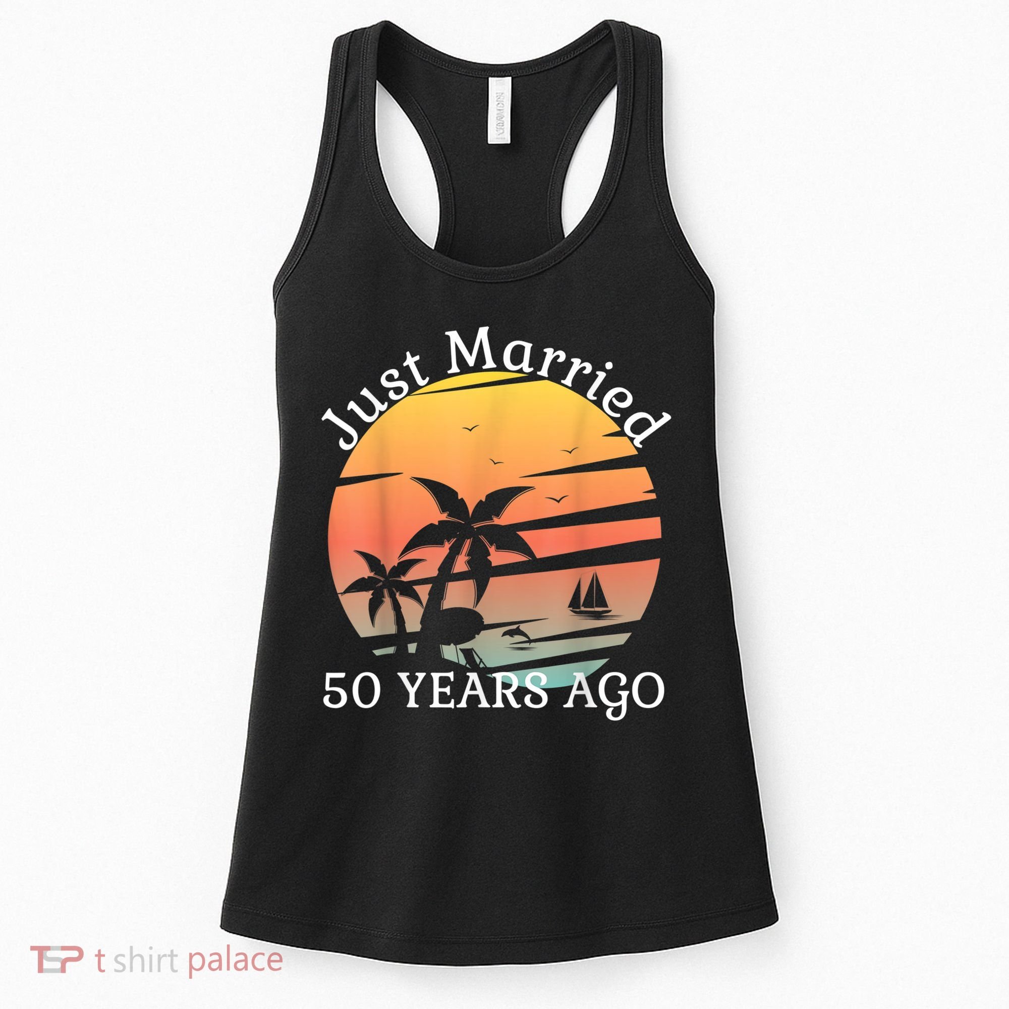 50th Wedding Anniversary Cruise Just Married 50 Years Women's Tank Top