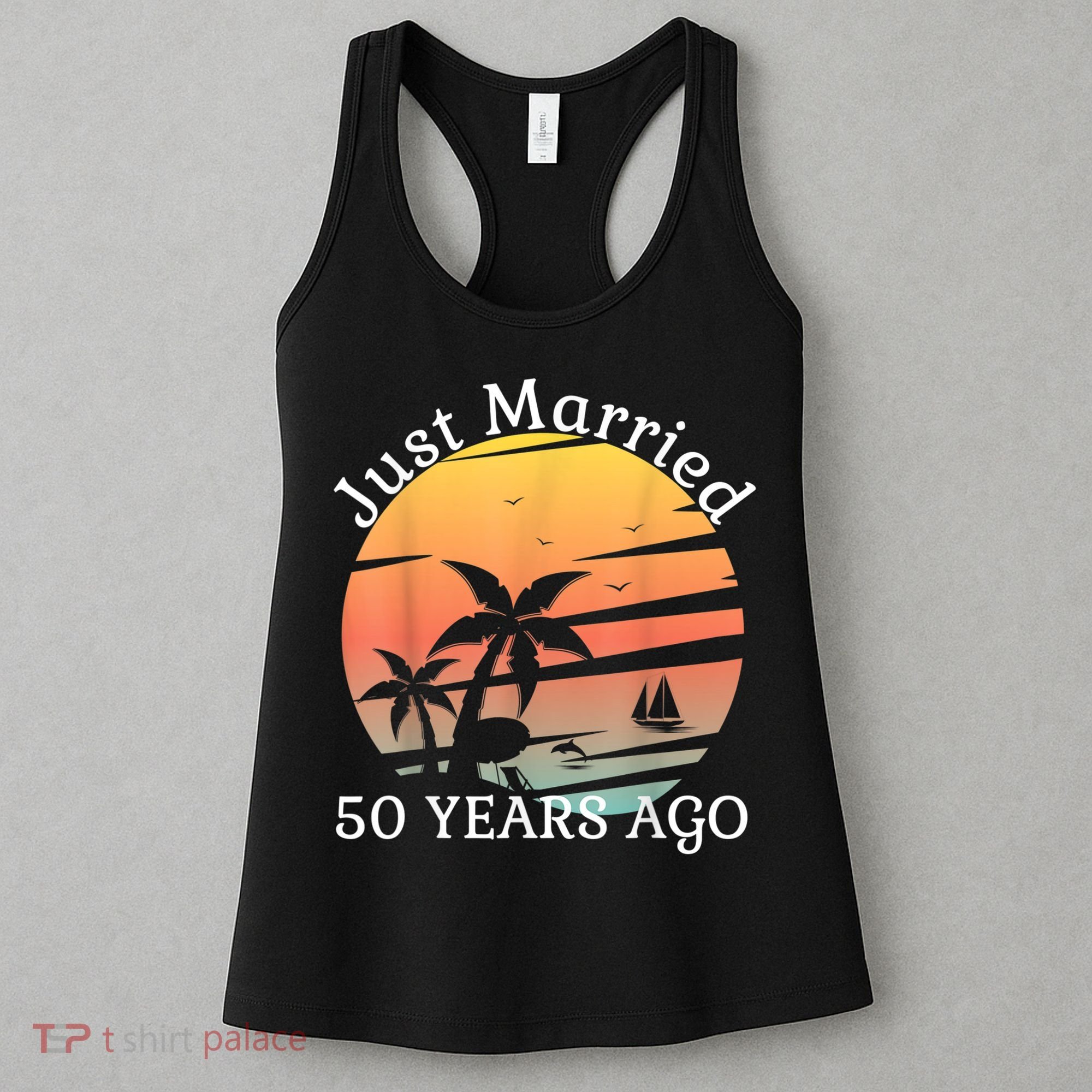 50th Wedding Anniversary Cruise Just Married 50 Years Women's Tank Top