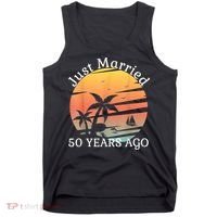 50th Wedding Anniversary Cruise Just Married 50 Years Tank Top thumb 0