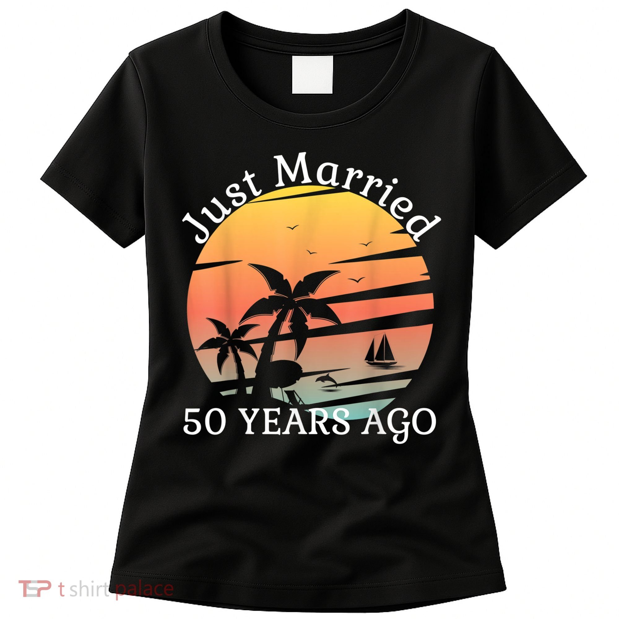 50th Wedding Anniversary Cruise Just Married 50 Years Women's T-Shirt