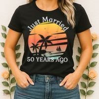 50th Wedding Anniversary Cruise Just Married 50 Years Women's T-Shirt thumb 2