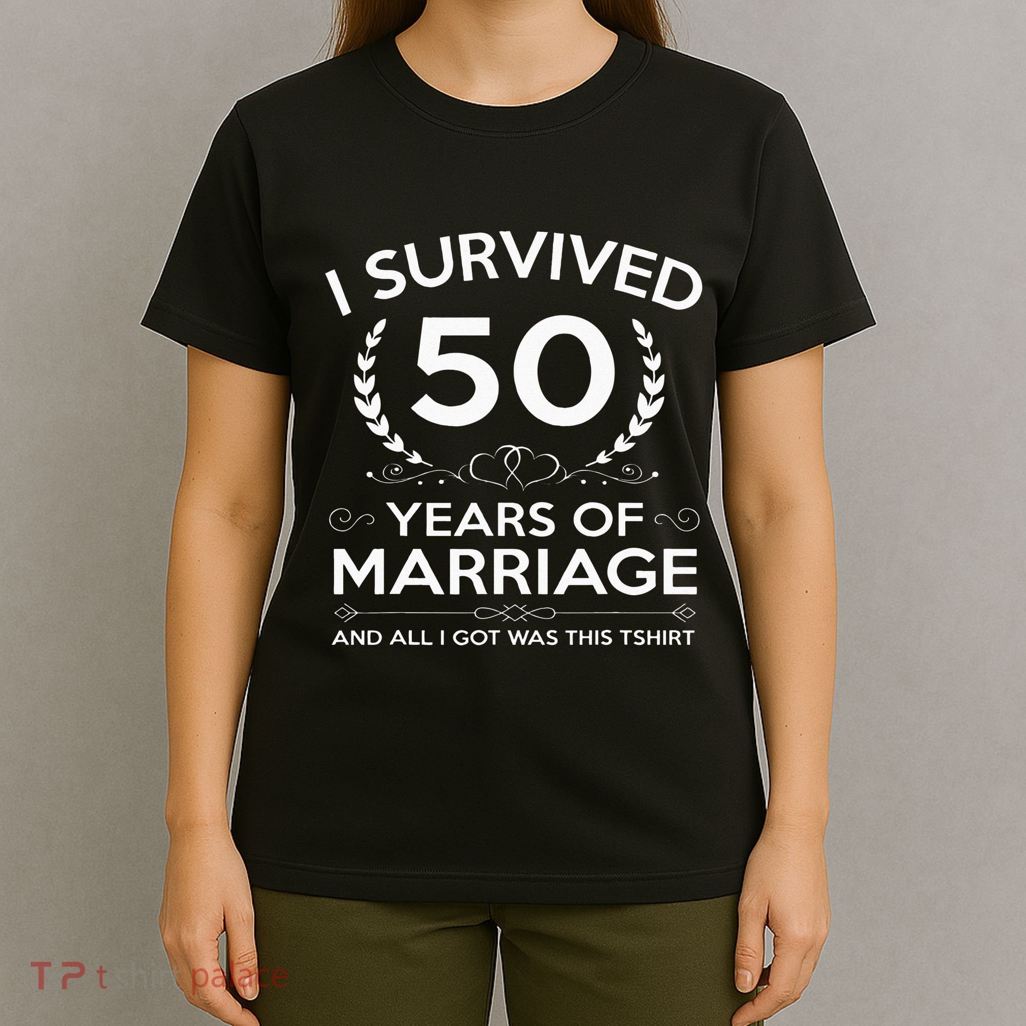 50th Wedding Anniversary Gifts Couples Husband Wife 50 Years T-Shirt