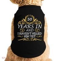 50th Wedding Anniversary Husband Wife Doggie Tank thumb 0