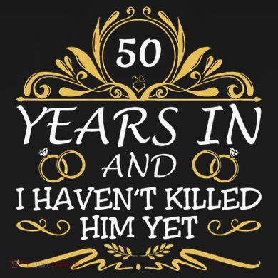 50th Wedding Anniversary Husband Wife Button