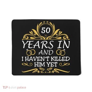 50th Wedding Anniversary Husband Wife Mousepad